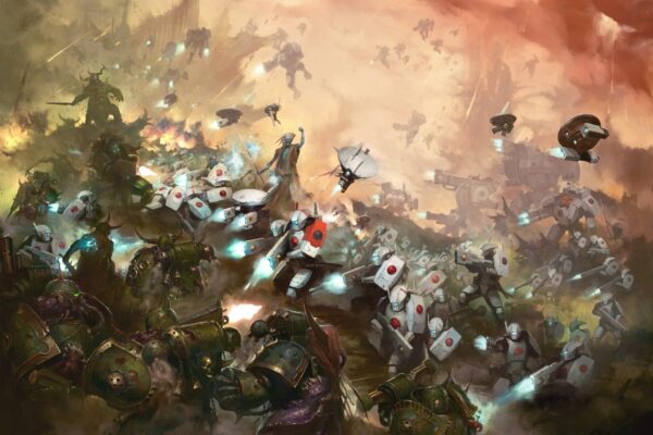 Ethereal leads the Tau against the Death Guard